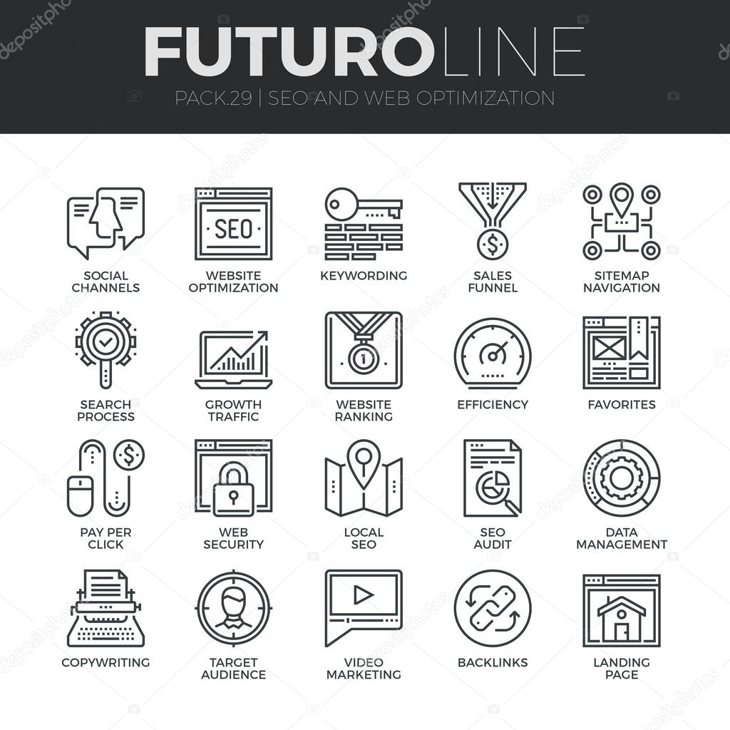 Search Engine Optimization  Icons Set