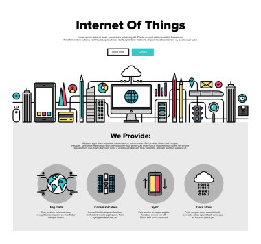 Internet şeyler düz web grafik
