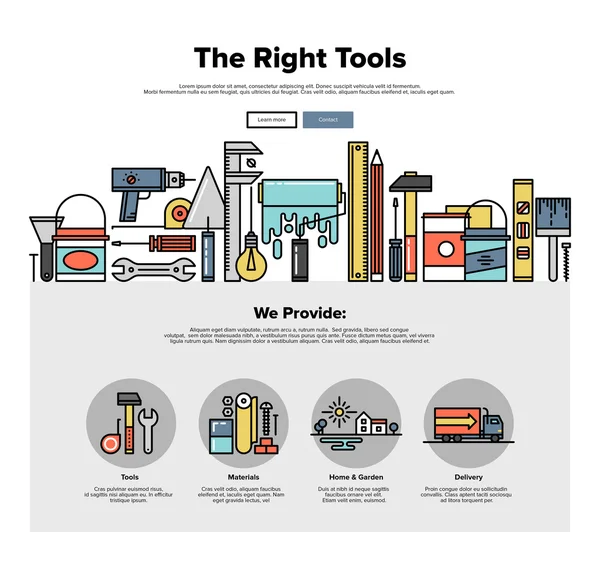 Herramientas tienda de gráficos web plana — Vector de stock