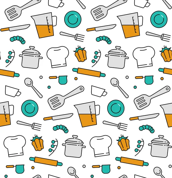 Elementos de cozinha ícones — Vetor de Stock