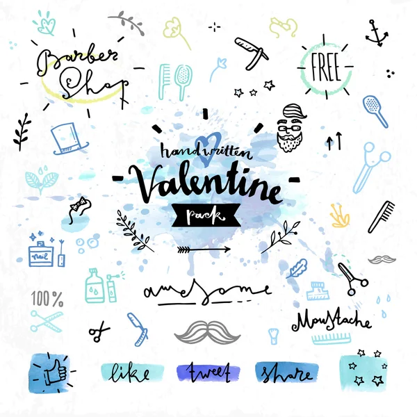 Male hair style Valentines day vector graphics — Wektor stockowy