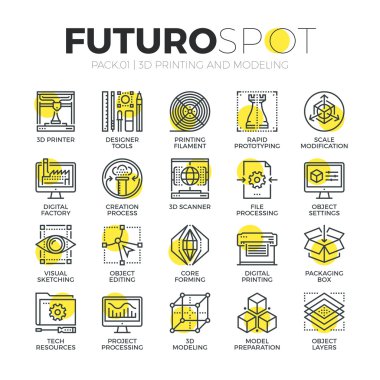 3D modelleme Futuro Spot simgeler