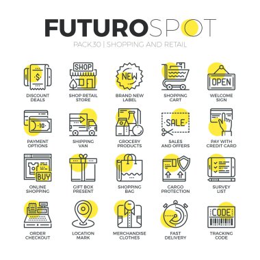 Perakende iş Futuro Spot ikonları/simgeleri