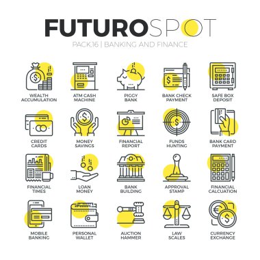 Bankacılık hizmetleri Futuro Spot simgeler