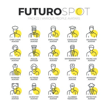 İnsan avatarlar Futuro Spot simgeler