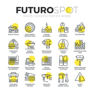 İnşaat iş Futuro Spot simgeler