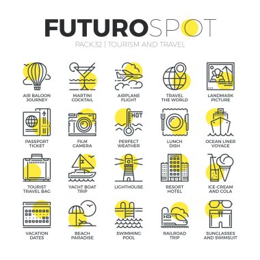 Turizm rekreasyon Futuro Spot simgeler