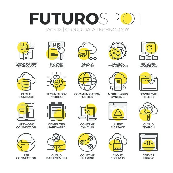 Bulut teknoloji Futuro Spot simgeleri
