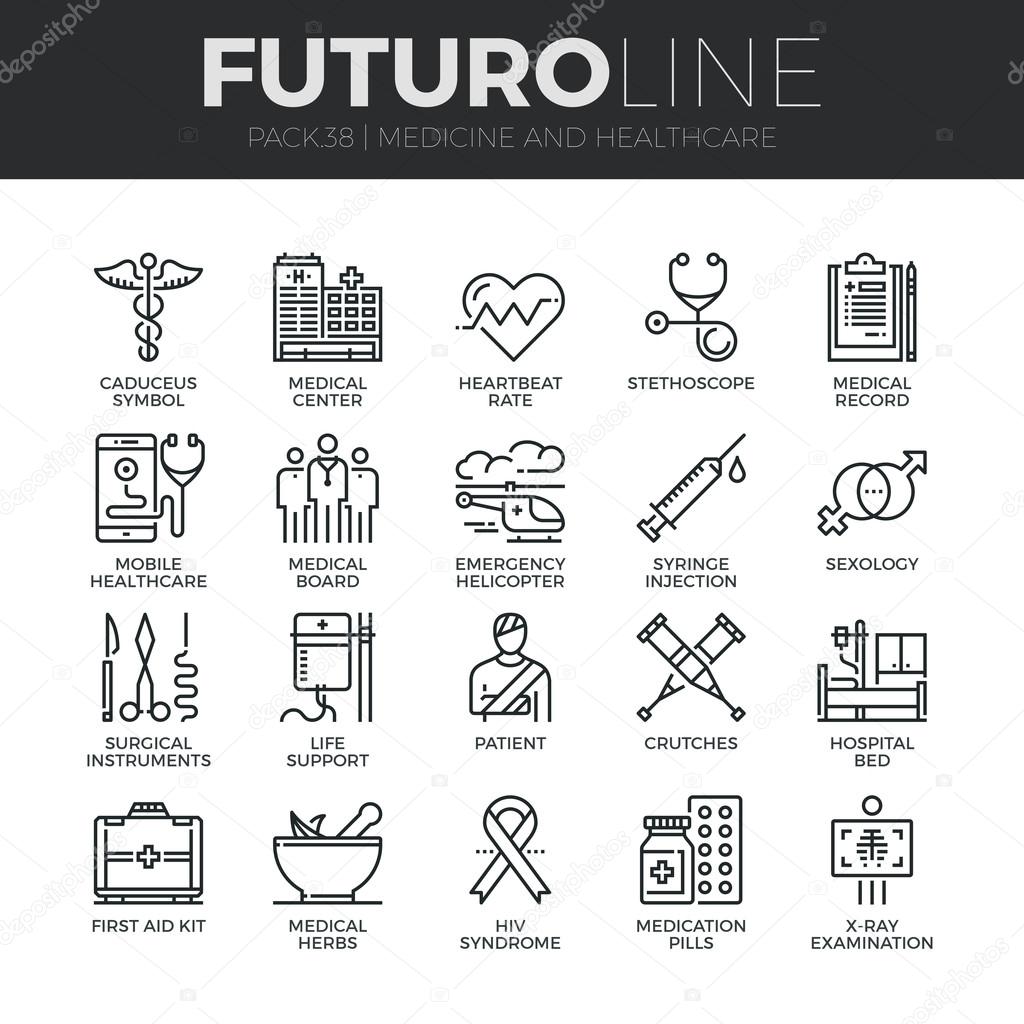Medicine and Healthcare Icons Set