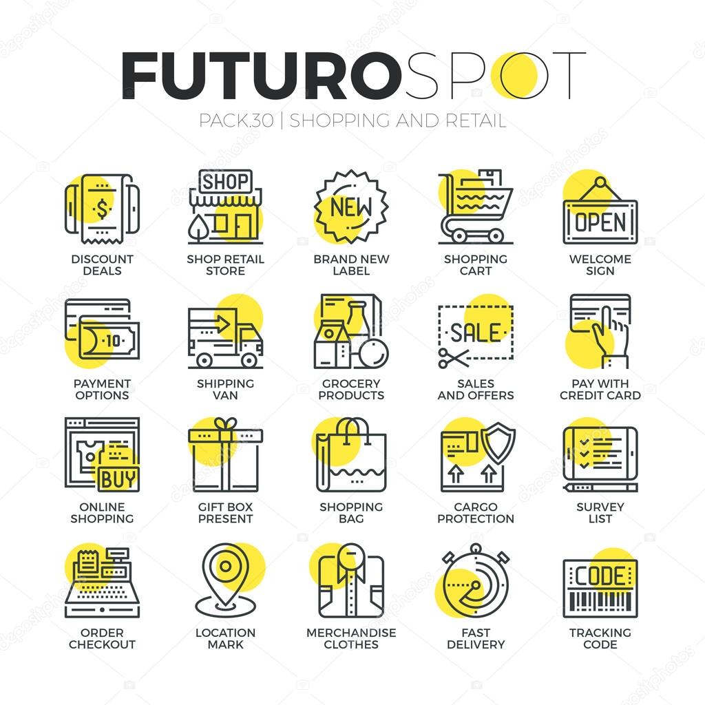 Retail Business Futuro Spot Icons