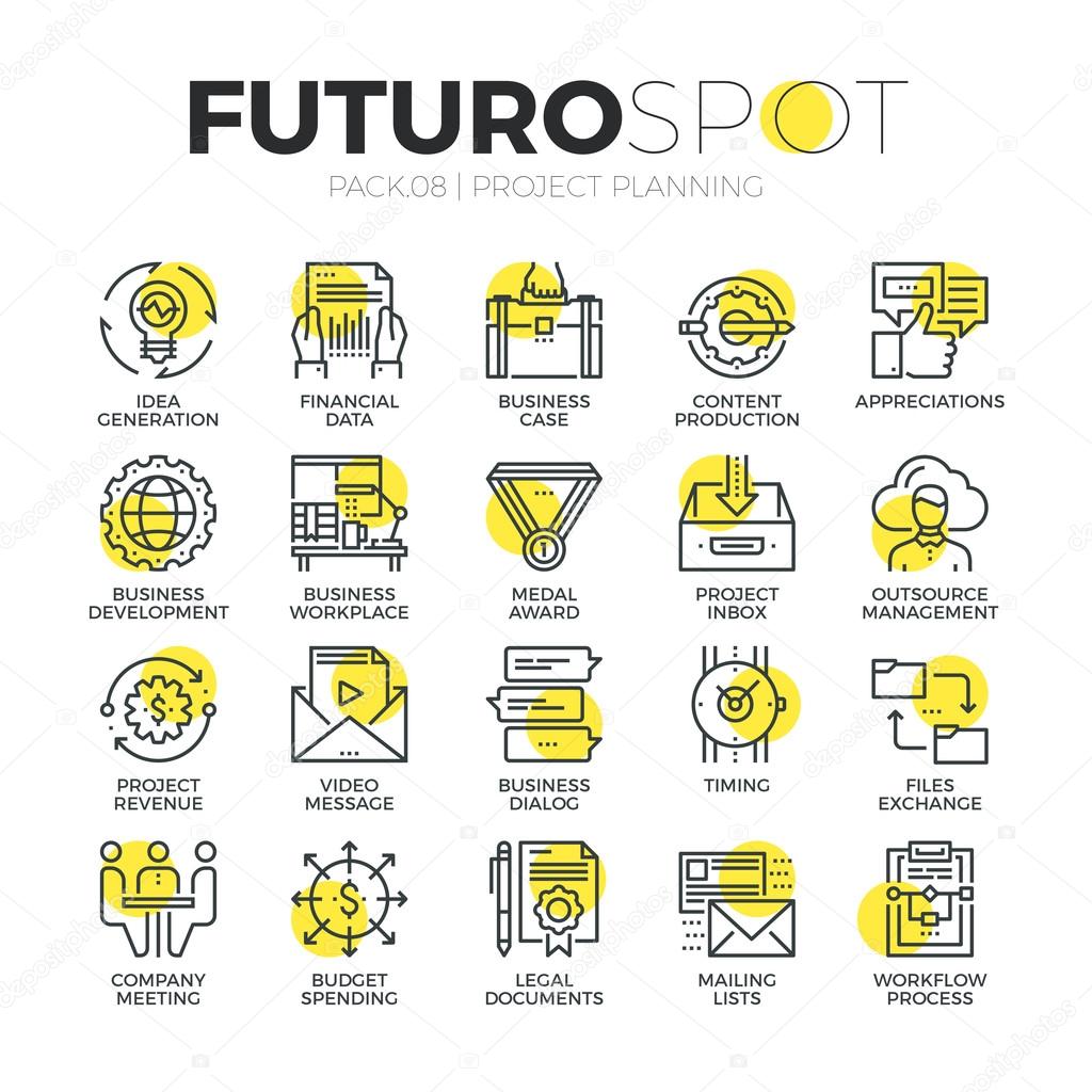Business Workflow Futuro Spot Icons