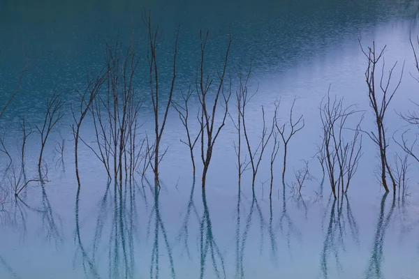 Blauwe water reflectie — Stockfoto