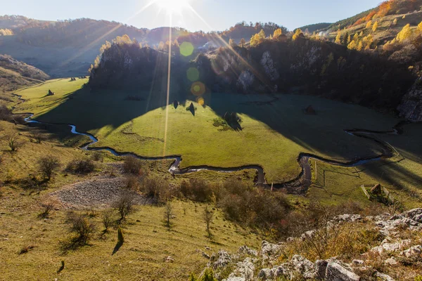 Frozen haystacks in morning light — Stock Photo, Image