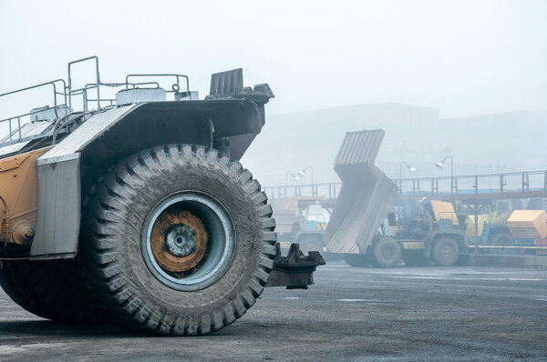 trucks at repairs