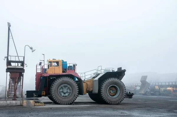 Trucks at repairs Stock Picture