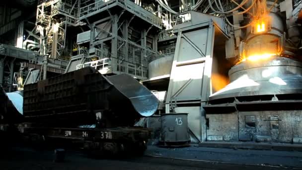 Interieur van metallurgische werken — Stockvideo