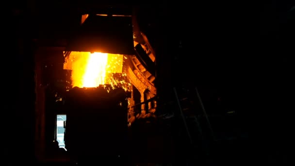 Metallurgical works interior — Stock Video