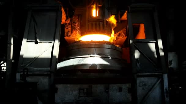 Metallurgical works interior — Stock Video