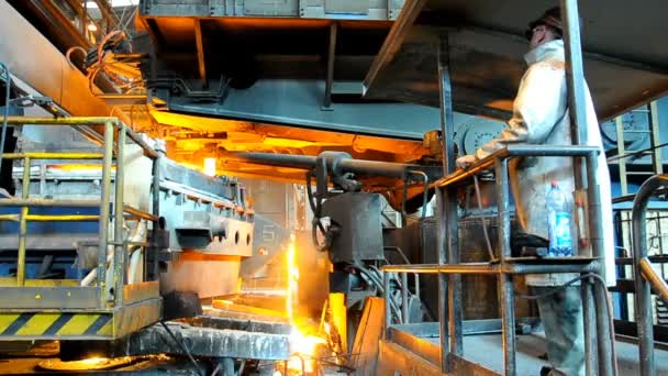 Metallurgische Werke Innenraum — Stockvideo