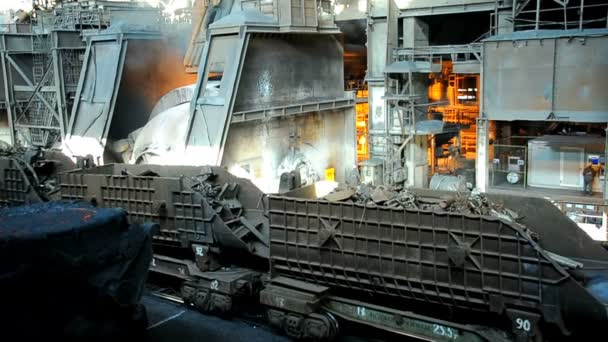 Metallurgische Werke Innenraum — Stockvideo