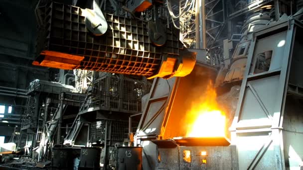 Metallurgical works interior — Stock Video