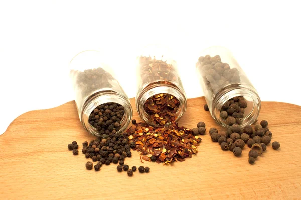 Three different types of pepper — Stock Photo, Image