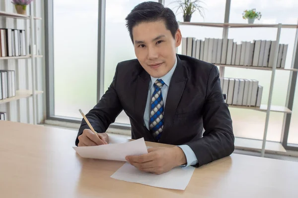 Businessman Working Documents Office — Stock Photo, Image