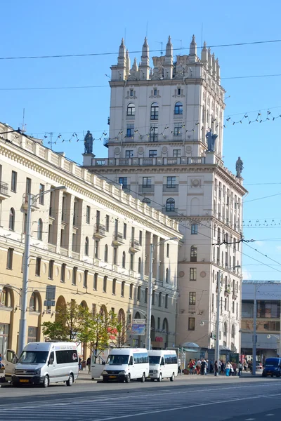 Calle en la parte central de Minsk . —  Fotos de Stock