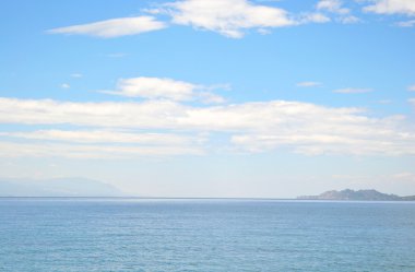 Ionian sea bulutlu bir günde.