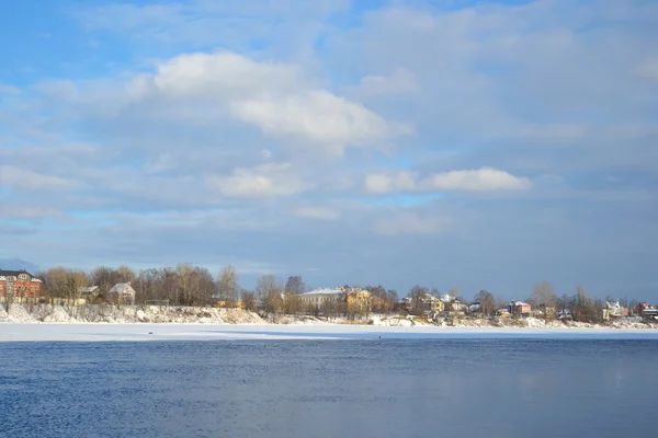 Coast of the river Neva on the outskirts of St. Petersburg Stock Picture