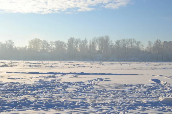Замерзла річка Нева . — стокове фото