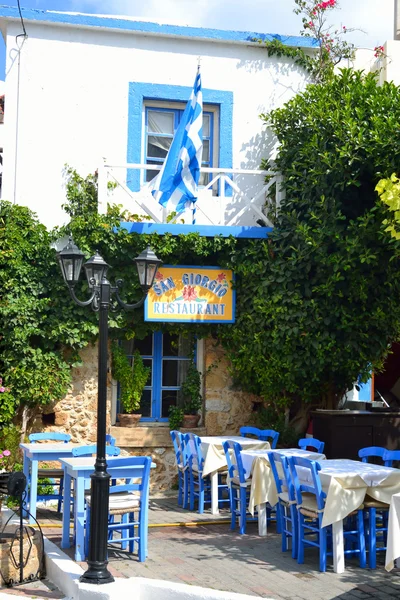 Restaurant in de oude stad van Malia. — Stockfoto