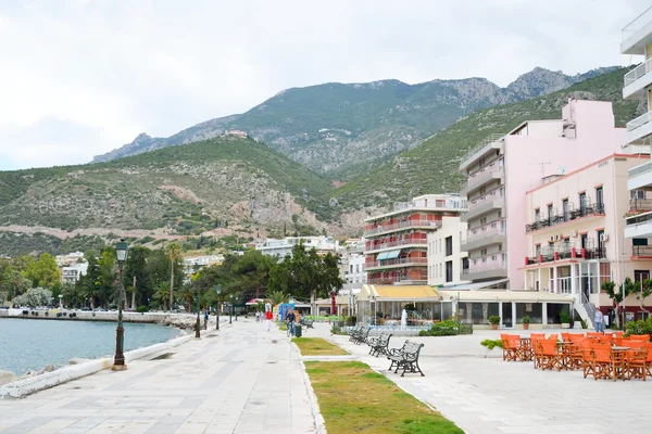 Embankment in Loutraki. — Stock Photo, Image