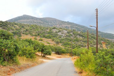 Girit'te yaz manzara.