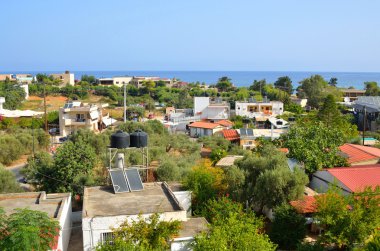 Malia şehrin görünümü.