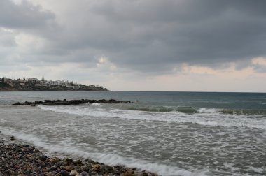 Bulut yaz günbatımı Ege Denizi.