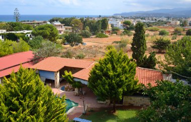 Girit'te yaz manzara.