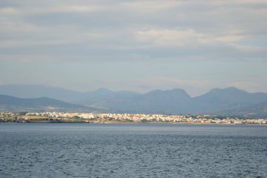 Ionian sea bulutlu bir günde.
