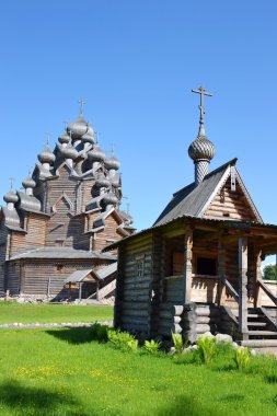 Rusya ahşap mimarisi tarzında karmaşık Manor Bogoslovka.