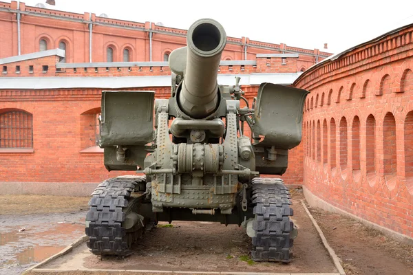 Velho howitzer de alto poder . — Fotografia de Stock