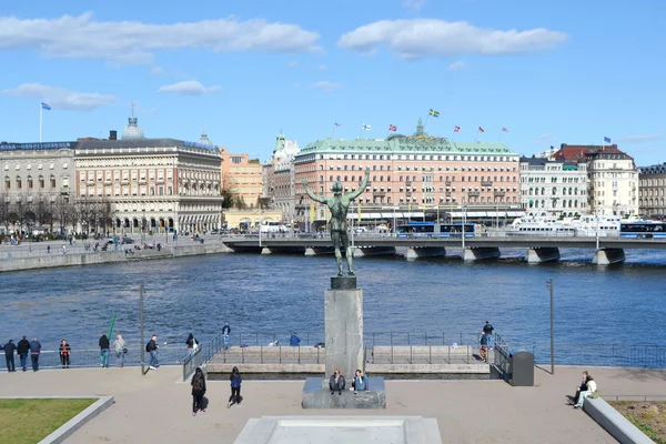 斯德哥尔摩中央部分视图的. — 图库照片