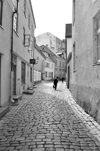Rua no centro de Tallinn . — Fotografia de Stock