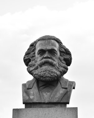 Statue of Karl Marx in St.Petersburg. clipart