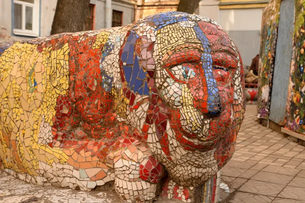 Mosaikskulptur in St. petersburg. — Stockfoto