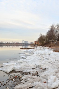St. Petersburg eteklerinde Neva Nehri'nin görünümü.