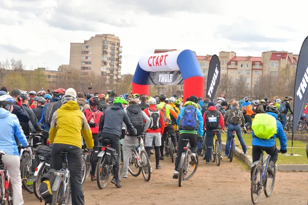 Början av cykeltur. — Stockfoto