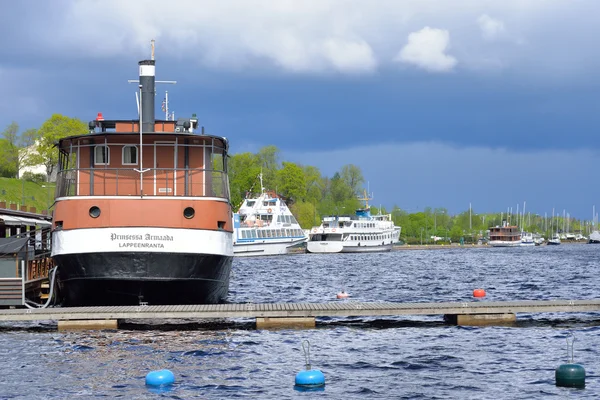 Lappeenranta haven op het Saimaa-meer. — Stockfoto