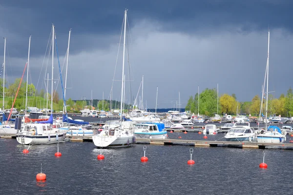 Porto de Lappeenranta no lago Saimaa . — Fotografia de Stock