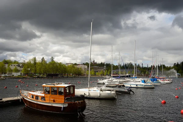 Puerto de Lappeenranta en el lago Saimaa . — Foto de Stock