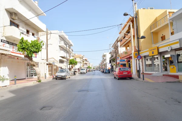 Eleftherios Venizelos Street in Hersonissos. — Stock Photo, Image